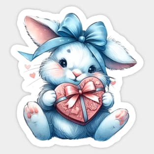 Cute Bunny Valentine's Day Sticker